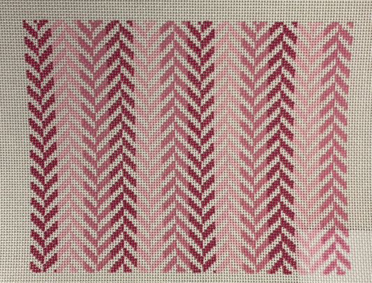 Pink Herringbone Clutch