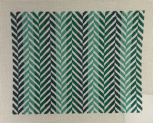 Herringbone Clutch Turquoise