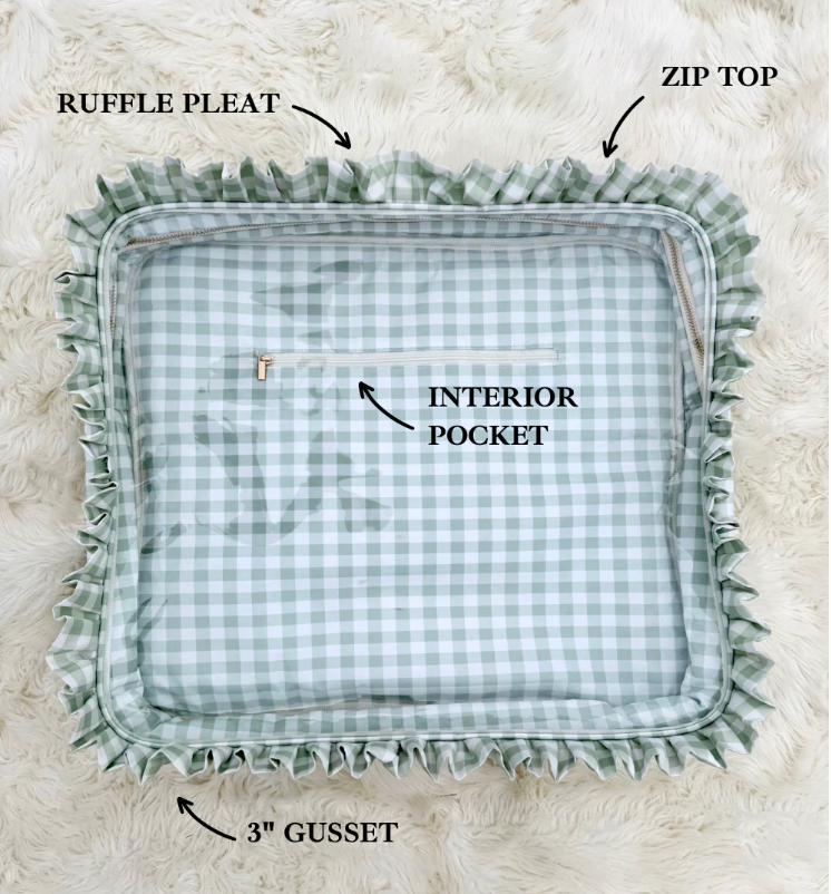 Large Ruffle Carryall Project Bag