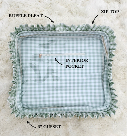 Large Ruffle Carryall Project Bag