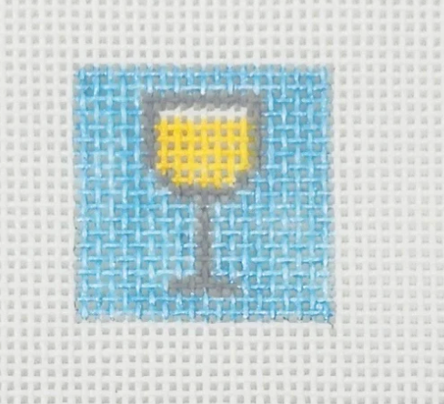 White Wine Key Fob Insert