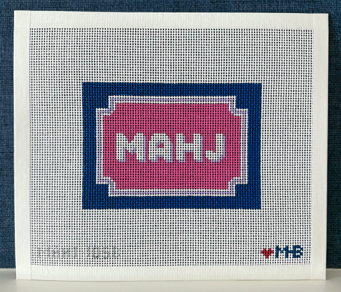 Navy, Lilac, Pink Bracket Corner Mahjong Insert