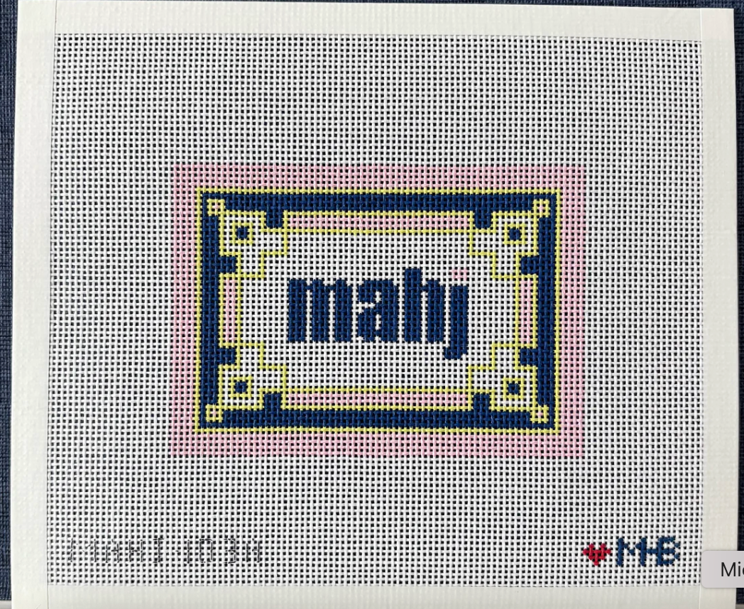 Pink Navy Citron Key Corner Mahjong Insert