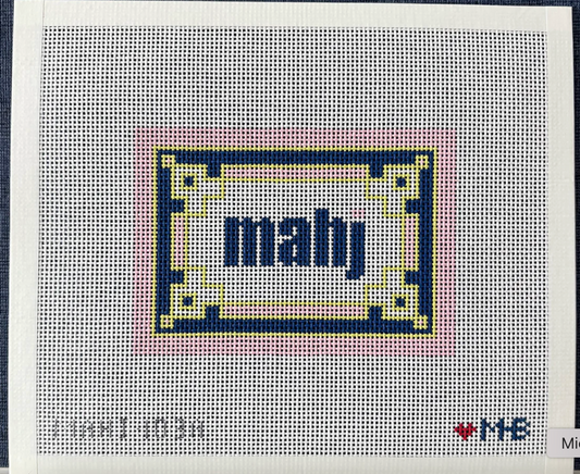 Pink Navy Citron Key Corner Mahjong Insert