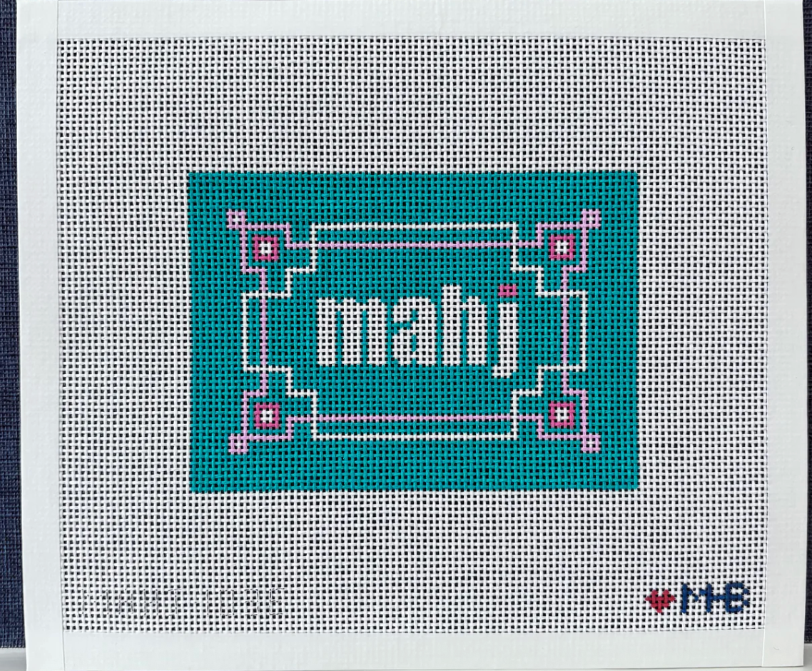 Teal Lilac Pink Key Corner Mahjong Insert