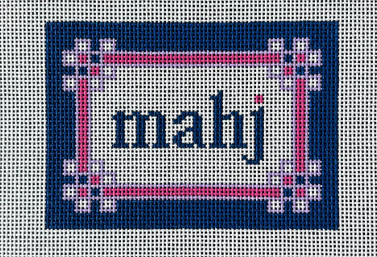 Navy Pink Lilac Floral Corner Mahjong Insert