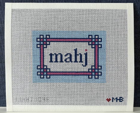 Light Blue and Pink Floral Corner Mahjong Insert