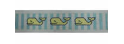 Happy Yellow Whales on Blue Key Fob