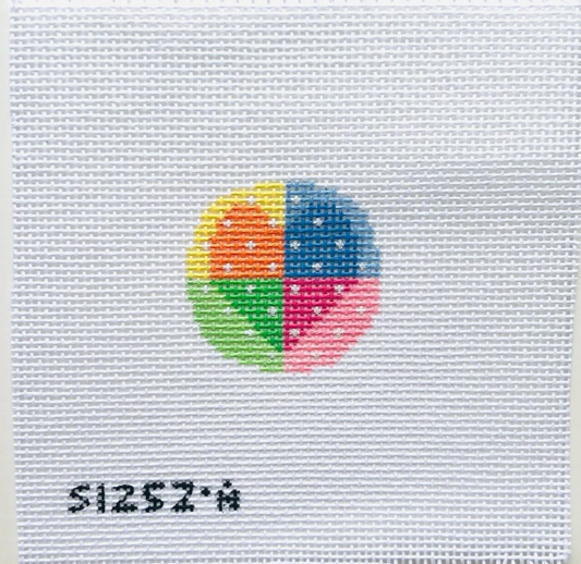 Multicolored Heart Key Fob Insert