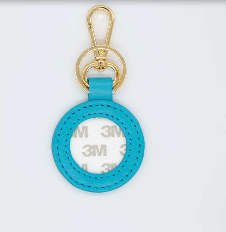 Round Leather Key Fob