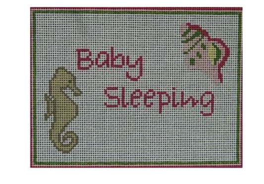 Baby Sleeping Sign-Seahorse Pink