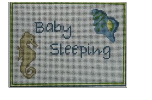 Baby Sleeping Sign-Seahorse Blue