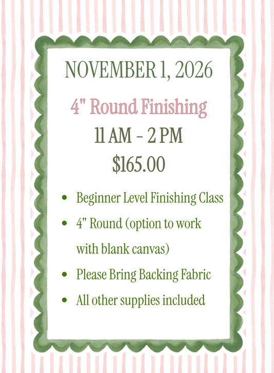 4" Round Finishing Class- 11/1/26 (Katonah, NY)