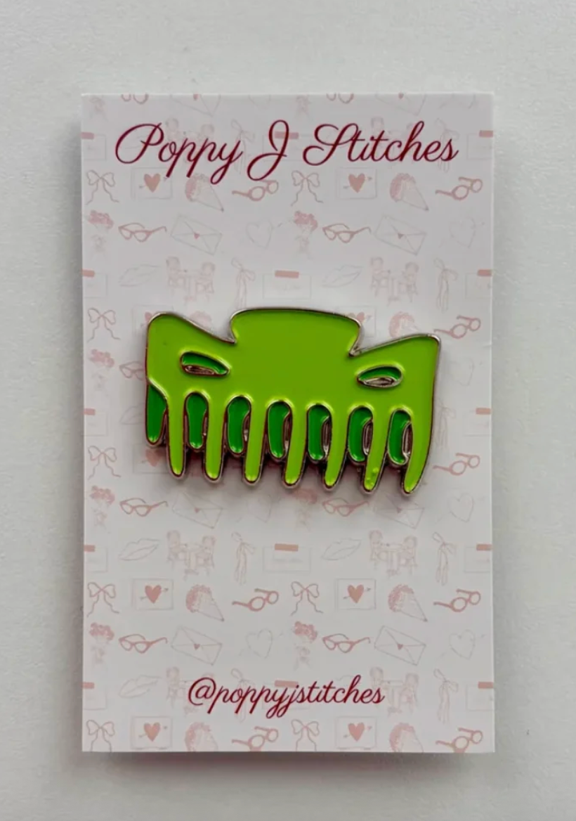 Green Hair Clip Needle Minder