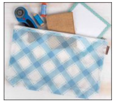 Bluebell Large  Plaid Project Bag
