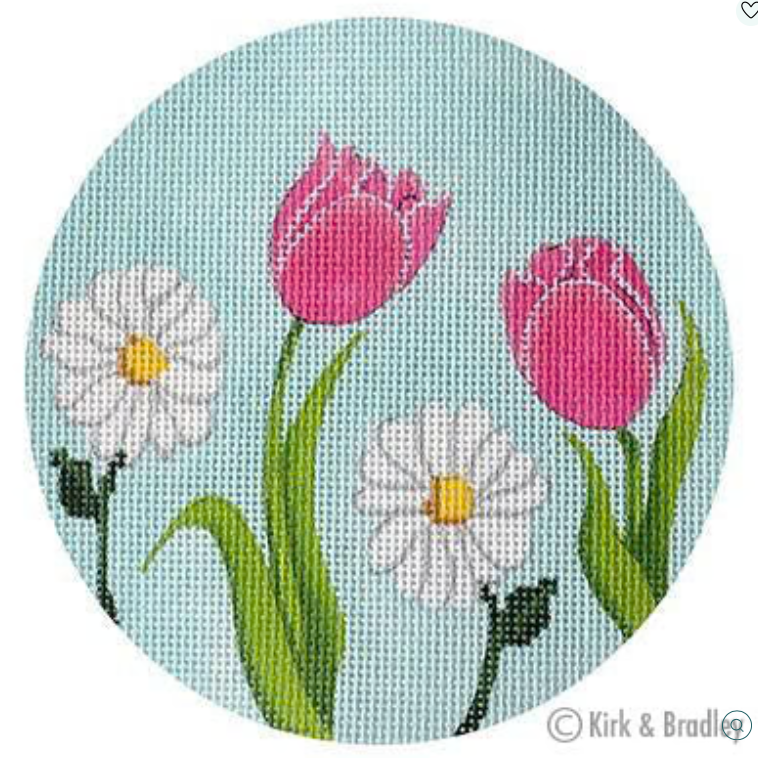 English Garden Round- Pink & White