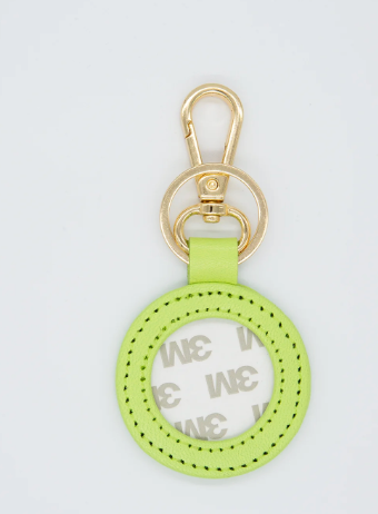 Round Leather Key Fob