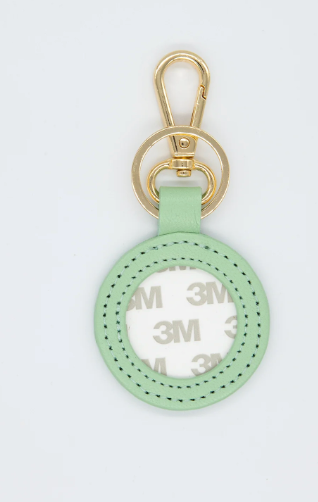 Round Leather Key Fob