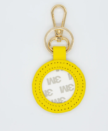 Round Leather Key Fob
