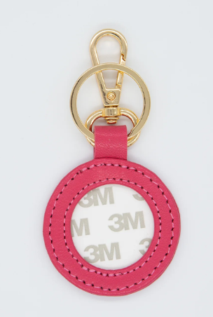 Round Leather Key Fob