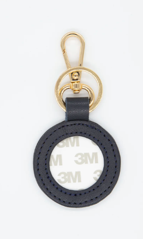 Round Leather Key Fob
