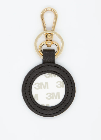 Round Leather Key Fob